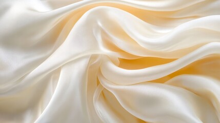 Fototapeta premium A close-up of smooth, flowing white fabric with subtle textures and shades.