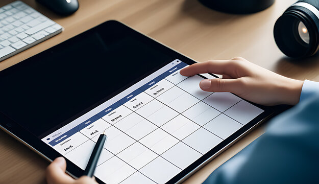 adult managing study schedule digital planners reminder apps