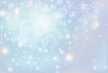 PNG Winter snowflakes festive background