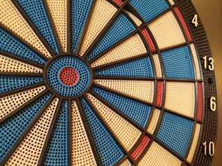 Close Up Shot Of A Dart Board