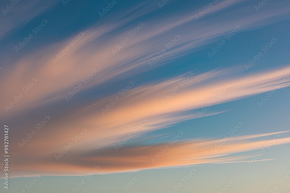 Poster light gradient variations in wispy clouds: a scenic display of colors and design
