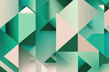 Cool Mint Geometric Abstract Wallpaper Design for Modern Backgrounds