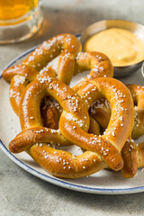 Homemade Bavarian Soft Pretzels with Salt