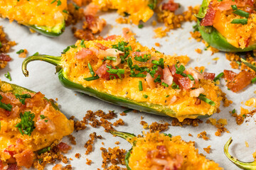 Homemade Jalapeno Poppers with Bacon and Bread Crumbs