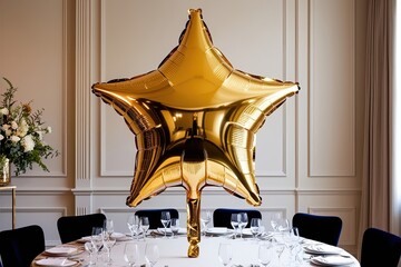 Colorful Rainbow Star Balloon for Festive Celebrations and Special Events