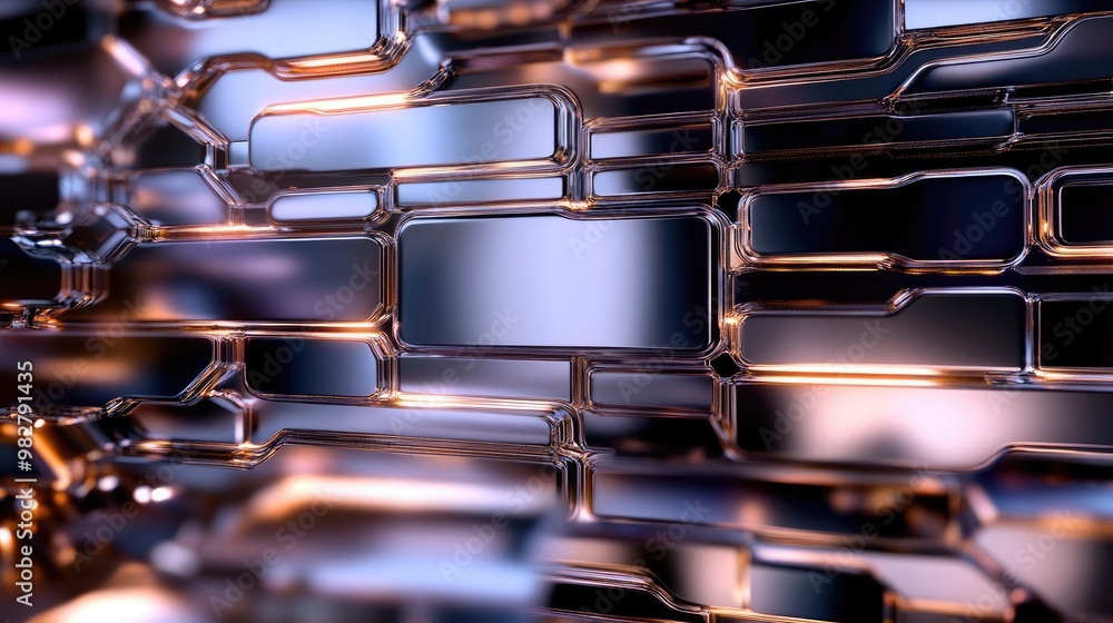 Poster abstract metallic pattern for technology background