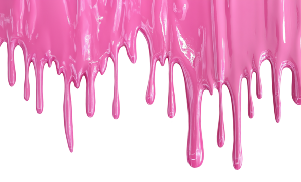 Pin paint dripping down from the top, isolated 