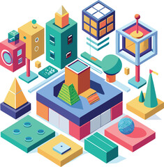 Obraz premium 3D Isometric Illustrations - Modern and Stylish Design Assets