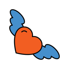 valentine day color line icon with white background vector stock illustration