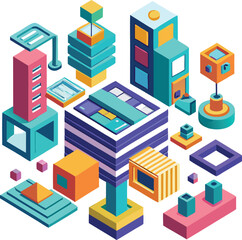 Obraz premium 3D Isometric Illustrations - Modern and Stylish Design Assets