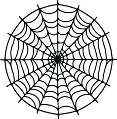 Obraz premium Monochrome Cosmonaut Spider Web Icon Vector Illustration Design Silhouette Style