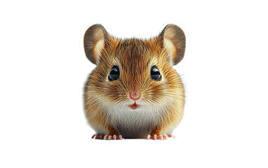 Adorable close-up of a small mouse, showcasing its cute features and soft fur against a plain background.