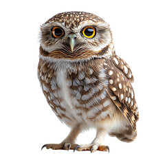 Obraz premium A beautifully detailed illustration of a small owl, showcasing its unique feathers and bright eyes, perfect for nature enthusiasts.
