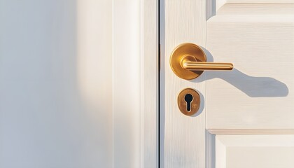 Locksmith carefully working on a front door lock, symbolizing professional security services and home safety solutions, residential security concept