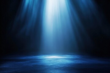 Soft Blue Light Illuminating Dark Space