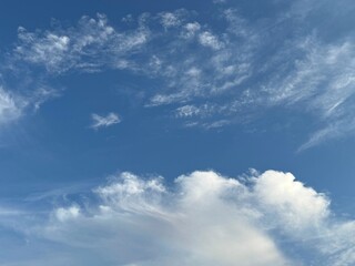 White clouds in the blue heaven