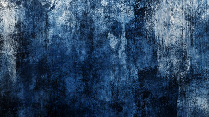 Obraz premium Abstract textured artwork with a distressed blue and white color palette resembling weathered surfaces.