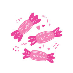 Candy Vector Collection. Set of Colorful Candies.