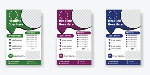Corporet flyer design horizontal Illustration.