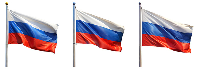 Russian flag  isolated on transparent background