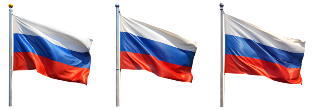 Russian flag  isolated on transparent background