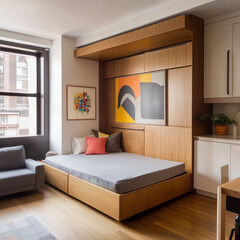 Fototapeta premium Micro Studio With Folding Bed