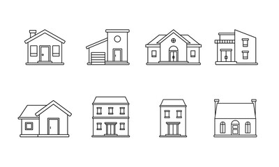 House outline vector illustration. Simple housing outline.