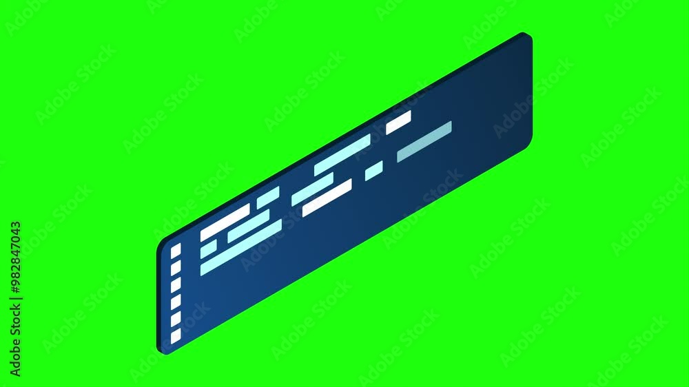 Poster isometric coding screen animation. coding programming technology. programming concept. technology an