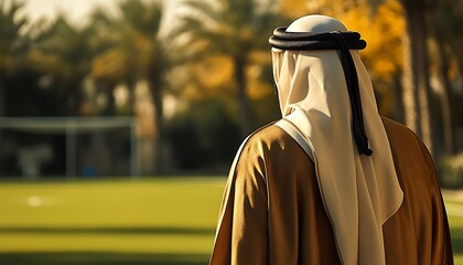 Man in Traditional Arabic Clothing