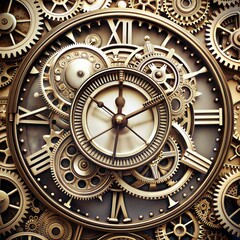 Obraz premium clock face with gears