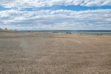 Beach landscape at san antonio oeste town, rio negro province, argentina