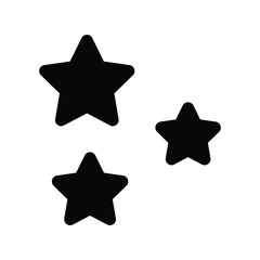 stars glyph icon with white background vector stock illustration