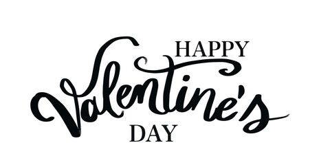 vector text happy valentine's day with hearts graphics 