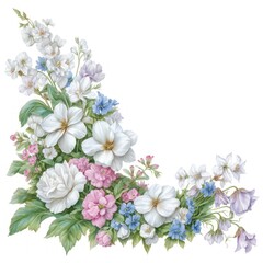 A vibrant floral arrangement featuring various blossoms and greenery.