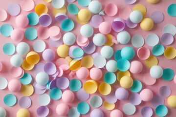 Neon Confetti Explosion at a Lively Nightlife Celebration