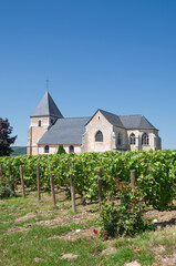 Saint-Martin de Chavot Church in Champagne region close to Epernay,Grand Est,France