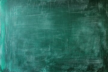 Chalk rubbed out on green chalkboard background , ai