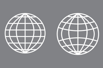 Isolated globe wireframe vector	
