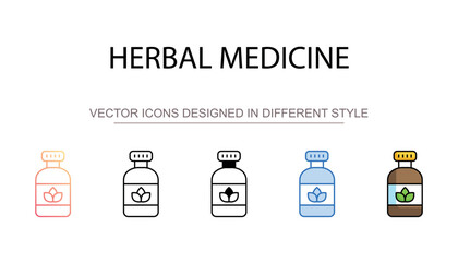 Herbal Medicine icon design with white background stock illustration