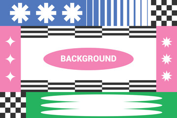 Fototapeta premium Retro Abstract Geometric Background