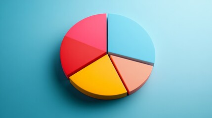 Fototapeta premium A pie chart showing the distribution of ethical investments in a diverse portfolio