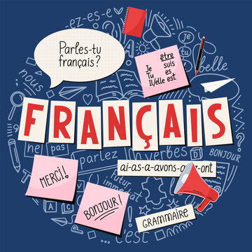 Francais. French language doodle