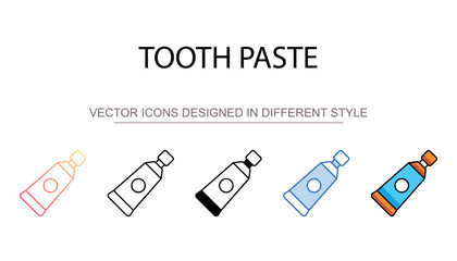 Tooth Paste icon design with white background stock illustration