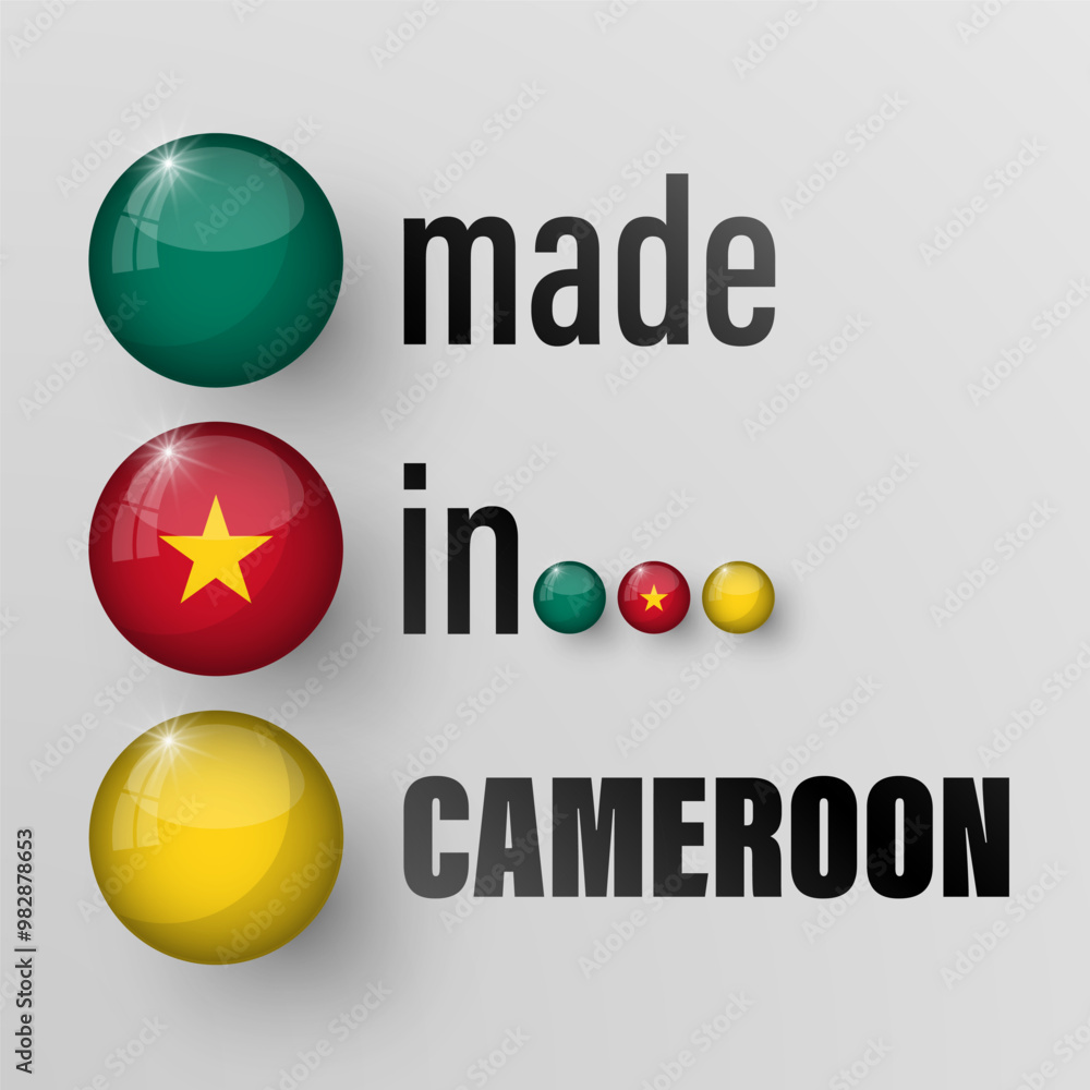 Aufkleber made in cameroon graphic and label. element of impact for the use you want to make of it.