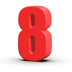 Red Number 8