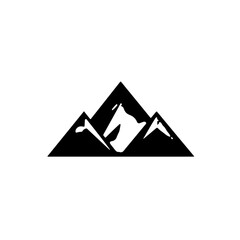 Minimalist orange and brown mountain logo design, ideal for t-shirts or adventure branding with a modern aesthetic.