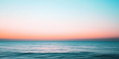 Fototapeta premium Serene Ocean Horizon at Dusk with Gentle Waves