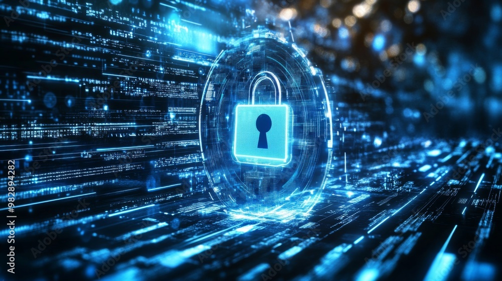 Poster experience enhanced security with cutting-edge technology in digital safety.