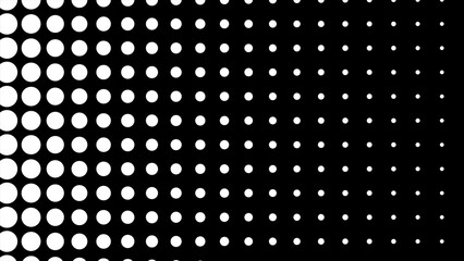 Transition black and white dots alpha channel with cartoon style