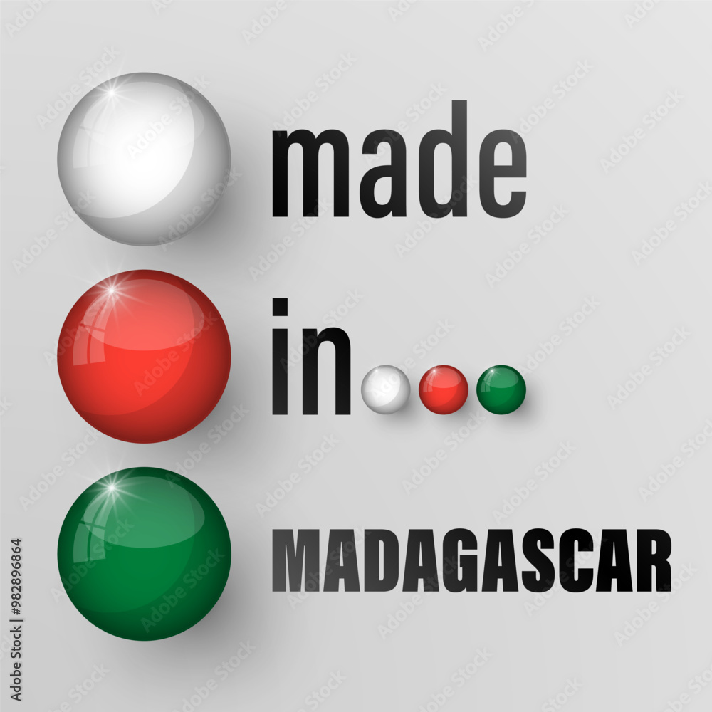 Poster made in madagascar graphic and label. element of impact for the use you want to make of it.